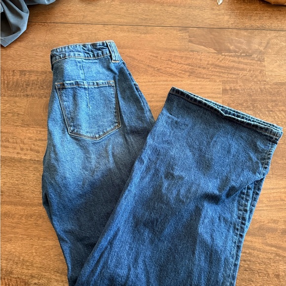 KanCan Dark Blue High Rise Wide Leg Jeans - Picture 3 of 7